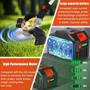 Electric Weed Wacker Eater Cordless Battery Powered, Weed Trimmer 4.0Ah Lightweight No-String with 2 Battery Operated & Wheels, 3 in 1 Stringless Grass Trimmer/Edger/Brush Cutter for Garden Yard Lawn by GreenHaven Gardens