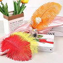 THARAHT Red Orange Yellow Ostrich Feathers 24pcs Natural Bulk 10-12Inch 25cm-30cm for Crafts Wedding Party Centerpieces Halloween and Home Decoration Feathers by CozyNest Decor