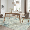 10x14 Area Rugs for Living Room: Soft Abstract Large Area Rug Non-Shedding Anti-Skid Stain Resistant Indoor Floor Modern Washable Rugs for Bedroom Dining Room Nursery Farmhouse Home Office-Blue/Gray by TinyTreasures Baby Boutique