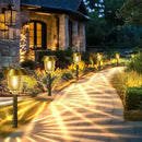 Solar Lights Outdoor Waterproof,6 Pack Gold Solar Pathway Lights with 10-40 LM Dimmable Glass and Metal, Solar Powered Garden Fall Decor for Yard,Patio,Pathway,Driveway(Warm White) by CozyNest Decor