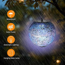 VCUTEKA Solar Chandelier Outdoor, Hanging Mosaic Solar Lights with Hook Up, Solar Garden Lantern Decor for Yard, Deck and Patio, Blue by GreenHaven Gardens