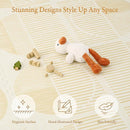 PopsyKosy Super 1 Inch Thick Premium Quality Exercise & Baby Foam Play Mats - Expandable & Large Non-Toxic Odorless Floor Mat - 6 Tiles Spacious 6x4ft - Peel-Resistant - Ecru Linen by TinyTreasures Baby Boutique