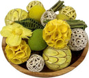 ANDALUCA Decorative Balls Bag Bowl Filler Home Decor (Yellow) by CozyNest Decor
