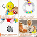 Baby Stroller Car Seat Toys for Infant with Teether Hanging Rattle, Clip on Stroller, Soft Plush Baby Toys for Boys and Girls 3-12 Months by TinyTreasures Baby Boutique