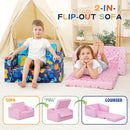 MallBest Kids Sofas Toddler Couch Bed Baby's Upholstered Chair Sleepover Couch Flipout Open Recliner(Pink/Rainbow)… by TinyTreasures Baby Boutique