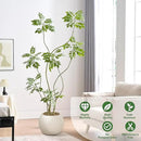 Artificial Mahonia Fortunei Tree 6ft,Tall Fake Plant Artificial Sumac Tree, Faux Plants Indoor Fake Plants Decor with Pots for Home Office Bathroom Bedroom Living Room Decorations Housewarming by CozyNest Decor