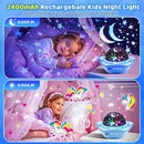 COOLNIGHT Star Lights for Bedroom, 72 Lighting Modes Star Projector Lights for Kids Room, 2400mAh Rechargeable Night Light Kids, Remote 360° Silent Sensory Light Projector for Boys Gifts by TinyTreasures Baby Boutique