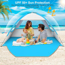 Gorich Beach Tent Sun Shelter for 3/4-5/6-7/8-10 Person with UPF 50＋ UV Protection, Lightweight & Easy Setup Beach Shade Canopy, Portable Beach Shade Tent Beach Cabana by TinyTreasures Baby Boutique
