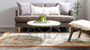 Unique Loom Rosso Collection Vintage, Traditional, Bohemian, Geometric, Distressed, Southwestern Area Rug, 5' 0" x 8' 0", Beige/Orange by CozyNest Decor