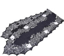 Chlophy Halloween Table Runner Black Spider Web Table Runner Gothic Embroidered for Kitchen Dining Halloween Décor Home Party Table Decoration 72in by CozyNest Decor