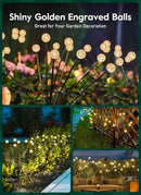Solar Garden Lights - 4 Pack 12 LED Crystal Solar Firefly Lights with 2 Lighting Mode, Sway by Wind, Waterproof Solar Decorative Lights, Solar Outdoor Lights for Yard Walkway Decoration, Warm White by GreenHaven Gardens