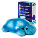 Cloud b Calming Nightlight Star Projector | Gentle Brightness | 3 Colors | 8 Constellations | Auto-Shutoff | Twilight Turtle Blue by TinyTreasures Baby Boutique