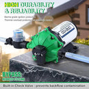 Dreyoo Water Diaphragm Pump, 115V AC, 5.5 GPM, 60 PSI Rated Pressure, 1/2" Threaded MNPT Self Priming Diaphragm Pressure Pump with Pressure Switch for Home, RV, Garden Agricultural Irrigation (Green) by GreenHaven Gardens