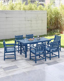 Patio Dining Chair Set of 2, HDPE Outdoor Dining Chair, Ergonomic HDPE Dining Chairs with Deep Seating, All Weather Outdoor Chairs Furniture for Backyard, Deck, Garden, Poolside, Navy by CozyNest Decor