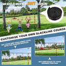 Slsy 60FT Ninja Warrior Obstacle Course for Kids, Complete 13-Obstacle Slackline Kit with Monkey Bar, Swing, Balance Belt, Climbing Ladder & Net, Durable Outdoor Playset Equipment by TinyTreasures Baby Boutique