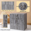 BOOVO Jewelry Box For women, 6 Layer Large Jewelry Organizer With Mirror, Accessory Holder With 5 Drawers, For Earrings Necklace Ring Bracelet (woodgrain grey) by TinyTreasures Baby Boutique