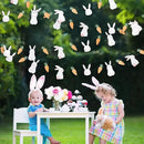 Cheerland Bunny Garland Party Decorations Cute Rabbit Carrot Banner Hanging Streamer for Girls Kids Birthday Baby Shower Classroom Home Office Decor Easter Garden Animal Tea Parties Supplies 2pcs by CozyNest Decor