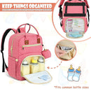 Baby Diaper Bag Backpack, Travel Diaper Bags for Babys Girl Boy Large Capacity Baby Bag Backpack for Women Pink by TinyTreasures Baby Boutique
