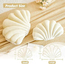 Cream Seashell Throw Pillows, Shell Shaped Throw Pillows, 13 Inch Soft Velvet Home Decorative Pillow Plush Cushion for Bed Couch Living Sofa Room Decor Accent Throw Pillow by CozyNest Decor