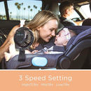liuliuby Baby Stroller Fan with Clip | Clip On Fan for Baby Car Seat | Portable & Rechargeable with Durable Clamp | Stroller Accessories | Small Cooling USB Chargeable Battery (Jet Black) by TinyTreasures Baby Boutique
