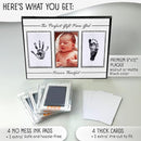 Baby Hand and Footprint Kit with Photo & Birth Details, Inkless Hand and Footprint Kit, Newborn Keepsake Plaque, Baby Shower Gifts (STYLE 2 (Baby Shower) (Gift From God)) by TinyTreasures Baby Boutique