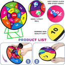 Large Dart Board for Kids, Kids Double-Sided Dart Board with Sticky Balls and Darts, Indoor/Outdoor Sport Fun Party Play Game Toys, Gifts for 3 4 5 6 7 8 9 10 11 12 Year Old Boys Girls by TinyTreasures Baby Boutique