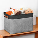 DULLEMELO Fabric Storage Bins - Decorative Large Baskets for Home Shelves & Bedroom, Canvas Toy Organizers (Black & Gray) by TinyTreasures Baby Boutique