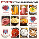 KOIOS Immersion Blender, 1000W Anti-scratch 3-in-1 Hand Blender, Upgraded 12 Speed Stainless Steel Blade Stick Blender with Turbo Mode, Whisk and Milk Frother, Non-BPA, Red by TinyTreasures Baby Boutique