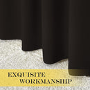 NICETOWN Toffee Brown Curtain Panels - Home Decoration Thermal Insulated Solid Grommet Blackout Curtains/Drapes for Hall/Sliding Door (80" Wide by 108" Long, Black, Set of 2) by TinyTreasures Baby Boutique