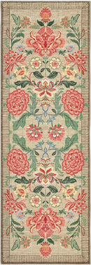 GarveeHome Floral 2x6 Washable Kitchen Runner Rugs Non Slip Camel Taupe Brown Vintage Boho Cottage Long Rug for Hallways Bedroom Entryway Bathroom Mat with Rubber Back by TinyTreasures Baby Boutique