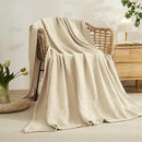 EMME Cotton Muslin Blanket Twin XL - 66"x90" Lightweight Breathable Layering Blanket Bedspread Coverlet All Season Gauze, Light Tan by CozyNest Decor