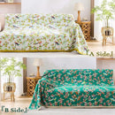 Boho Throw Blanket for Bed, 100% Cotton Soft Rustic Quilt Fall Blanket, 60"x80" Floral Printed Farmhouse Decor Bed Blankets, All Season Rustic Reversible Bohemian Throw Quilt by CozyNest Decor