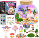 Fairy Garden Light Up Terrarium – DIY Craft Kit with LED for Girls Ages 4-8 | STEM & Art Gift for Kids, Ideal for Birthday or Holiday by TinyTreasures Baby Boutique