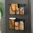 2 Pack Magnetic Shelf for Fridge Fruit Storage Container Fridge Magnetic Baskets Fruit Potato Onion Storage Bins, Pantry Organizer Refrigerator, Kitchen Counter, Cabinet, 12.4 x 7.9 x 5 Inch by CozyNest Decor