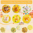 LAWOHO 6 Packs Gradient Yellow Slime Kit - Clear, Butter, Cloud Slimes, Fluffy Slimes for Kids with Charms & Animal Add-ins, Party Favors for Girls & Boys, 360ml Non Stick Slime Making Kit for Kids by TinyTreasures Baby Boutique