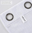 MIUCO Sheer Curtains 84 Inch Long White Living Room Curtains Semi Voile Sheer Panels Linen Textured Grommet Curtains Window Curtain Panels, 37 x 84 Inches Length Set of 2 Drapes by CozyNest Decor