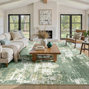 Washable Area Rugs 5'x7' Non-Slip Modern Abstract Soft for Living Room Entryway Bedroom Nursery, Print Pattern, Light Green/Yellow by TinyTreasures Baby Boutique