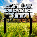 Personalized Garden Sign, Custom Garden Tools Sign with Stakes, Garden Sign with Last Name, Personalized Flower Garden Name Sign, Yard Sign, Lawn Sign, Custom Family Name Garden Sign, Farmhouse Decor by CozyNest Decor