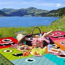 Extra Large Picnic Blanket Waterproof,80"x 80"Foldable Machine Washable Beach Blankets,Outdoor Blanket for 6-8 Adults,Picnic Mat Suitable for Indoor Crawling,Park Beach,Camping,Hiking,Travel (Face） by TinyTreasures Baby Boutique