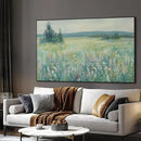 SIGNWIN 46"x72" Extra Large Framed Wall Art Wildflower Meadow Landscape Soft Pastel Nature Illustration for Home Living Room Bedroom Decor (Frame Assembly Required) by CozyNest Decor
