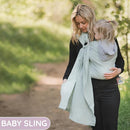 Baby Sling Carrier – Breathable 100% Cotton Wrap for Infant Support, Ring Sling Baby Carrier – Adjustable Muslin Fabric, Light Green Baby Carrier Newborn to Toddler – Soft Chest Hold for Travel by TinyTreasures Baby Boutique