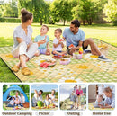 Extra Large Picnic Blanket Waterproof,80"x 80"Foldable Machine Washable Beach Blanket,Outdoor Blanket for 6-8 Adults,Suitable for Indoor Crawling,Park Beach,Camping,Hiking,Family Travel(Sunflower) by TinyTreasures Baby Boutique