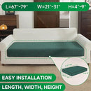Couch Cushion Covers for Sectional Sofa, Stretch Soft Sofa Slipcovers Washable Wear-Resistant Universal Furniture Protector for Living Room(1 Piece Oversized Cover, Green) by CozyNest Decor