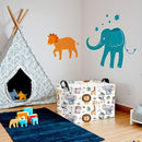 HIYAGON Rectangular Woodland Animal Basket Baby Storage Basket Storage Bin Organizer Box Animal Room Decor(Animal Basket) by TinyTreasures Baby Boutique