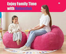 Hobestluk 3.5FT Bean Bag Chair Adult Bean Bag Chair Large Bean Bag Chair with Filler Included Teardrop Bean Bag with Removable Cover for Bedroom Living Room - (Large, Pink) by CozyNest Decor
