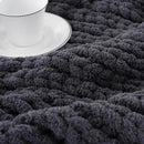Battilo Chunky Knit Throw Blanket, Soft and Thick Chenille Throw Blanket, 50"x60" Handmade Cable Knit Crochet Blanket, Large Rope Knot Throw Blankets for Couch Sofa Bed Home Decor, Grey by CozyNest Decor