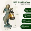 MININOVA Garden Statues Rabbit with Solar Lantern Outdoor Bunny Figurines Decorations for Patio Yard Lawn Ornaments Gifts for Birthday Easter Housewarming by GreenHaven Gardens