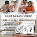 Baby Hand and Footprint Kit with Photo & Birth Details, Inkless Hand and Footprint Kit, Newborn Keepsake Plaque, Baby Shower Gifts (STYLE 1 (Fully Personalized) (Is Pleased To Meet You)) by TinyTreasures Baby Boutique