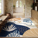 Lahome Washable Area Rug - 8x10 Non-Slip Ultra-Thin Large Area Rug, Soft Bedroom & Living Room Rug, Boho Botanical Print Indoor Stain Resistant Floor Rug for Dining Room Table & Office by TinyTreasures Baby Boutique