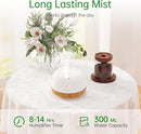 ASAKUKI Essential Oil Diffuser, 300ml Ultrasonic Aromatherapy Oil Humidifier with 7 Colors Lights 2 Mist Mode for Home by TinyTreasures Baby Boutique
